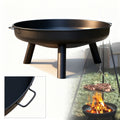 Poêle à foyer extérieur, équipée de 2 poignées et de 3 pieds amovibles, bol à feu et panier à feu, convient pour les patios, balcons, jardins et cours, peut être utilisée en hiver ! Parfaite pour les fêtes, le camping, noire, un incontournable pour les fê