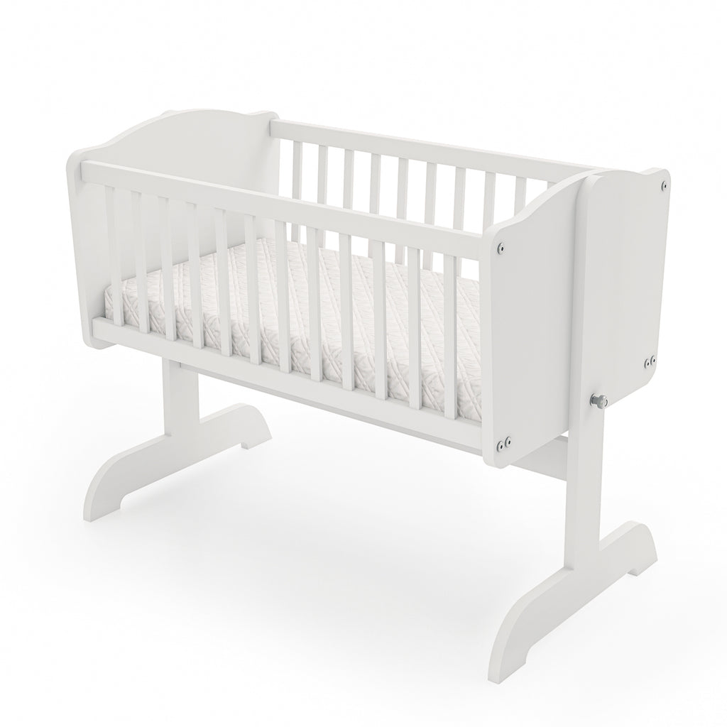 Berceau en Bois pour Enfants – Blanc – Option avec ou sans Matelas