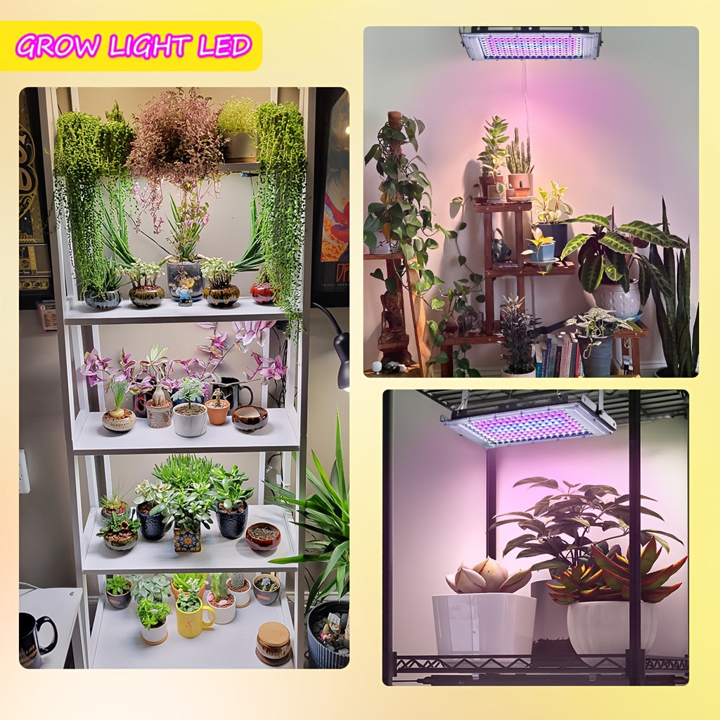 Lot de 1/2/3 Lampe de culture suspendue avec 144 LED à spectre complet pour la croissance des plantes, prise USB 5V, interrupteur marche/arrêt, pour plantes d'intérieur pendant les phases végétatives et de floraison