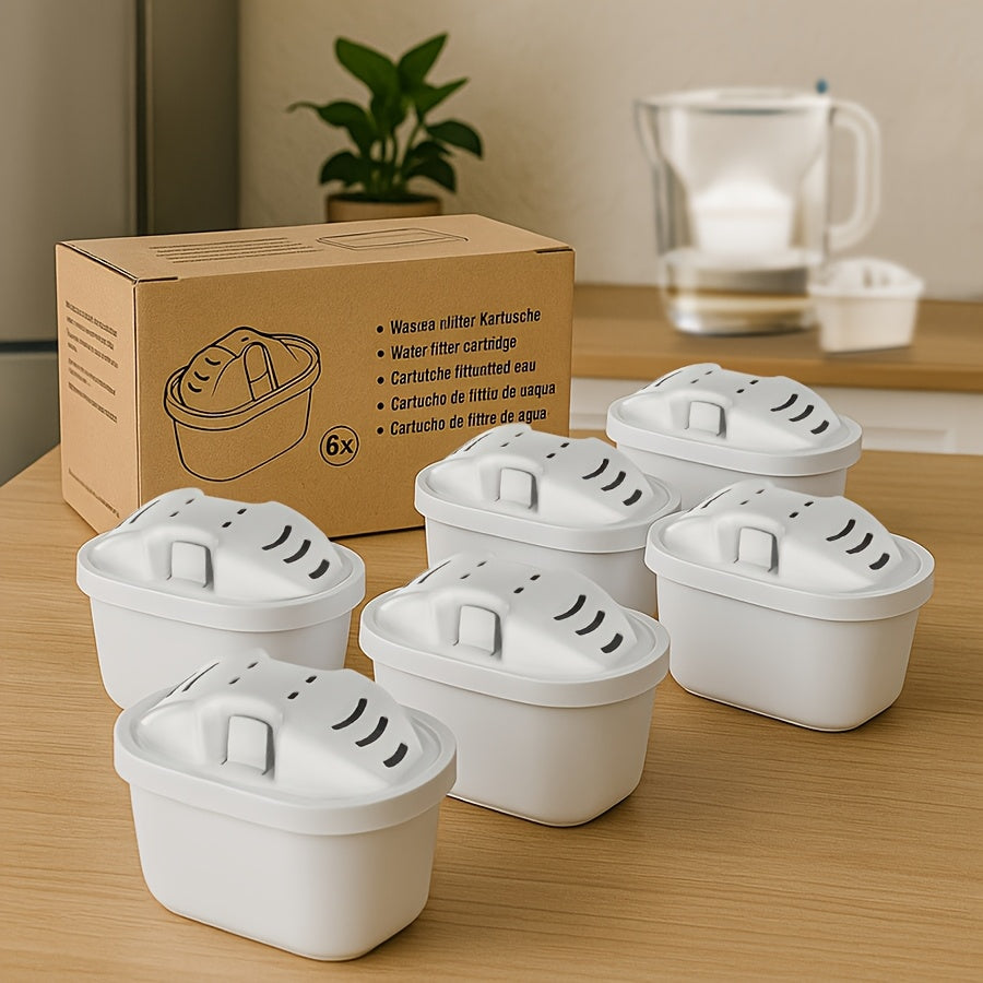 Cartouches de remplacement pour filtre à eau - Compatibles avec la carafe filtrante à eau BTA, réduisent le calcaire et le chlore, charbon actif et résine d'échange d'ions, accessoires de cuisine domestique pour systèmes de filtres à eau pour carafes, lot