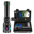 Lampe Torche LED Rechargeable Shadowhawk, Torche LED Très Lumineuse XHM90.2 Torches USB, 5000mAh, Lampe Tactique Puissante à Piles, Lampe de Poche pour Urgences Extérieures