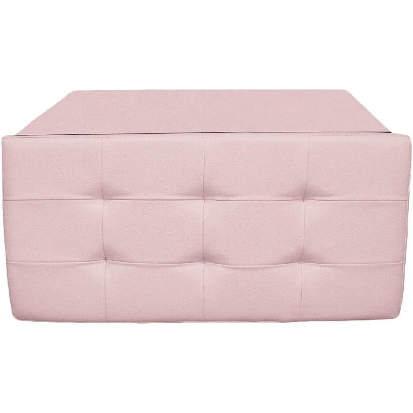Pouf repose-pieds de rangement Cecaro Group, coussin d'appoint, coffre banc matelassé capitonné, plusieurs couleurs