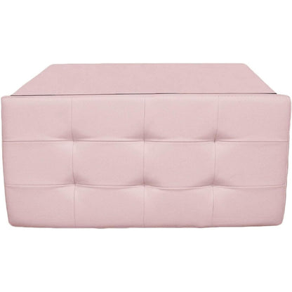 Pouf repose-pieds de rangement Cecaro Group, coussin d'appoint, coffre banc matelassé capitonné, plusieurs couleurs