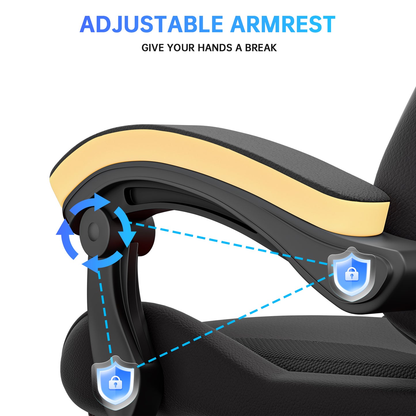 Gartistgo Chaise Gaming Ergonomique - Chaises Gaming avec Coussin Lombaire + Appui-Tête, Chaise de Bureau & Ordinateur Rehausseable pour Adultes, Filles, Garçons (Avec Repose-Pieds)