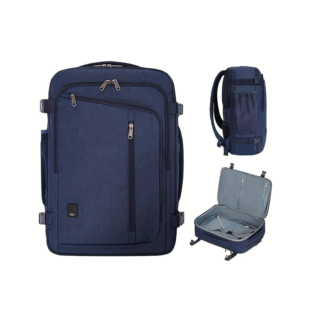 Sac à dos cabine extensible approuvé par l'aviation 45X36X20 pouces, bagage à main sous le siège avec poche humide et housse pour ordinateur portable dédiée de 43,18 cm, sac de voyage adapté aux normes TSA pour les voyages d'affaires (Essentiel unisexe 20