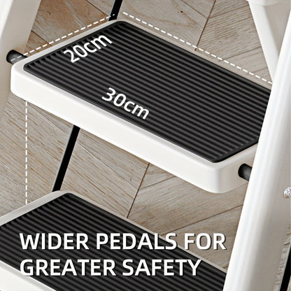 Repose-pieds portable réglable avec 3, 4 ou 5 marches - une échelle pliante télescopique qui est livrée avec une housse de protection et un tournevis, idéale pour les intérieurs de camping-cars, les cuisines et les zones élevées, échelle de cuisine | Outi