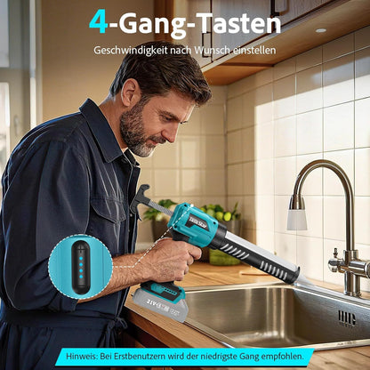 Pistolet à calfeutrer électrique sans fil TaskStar compatible avec batterie Makita, 4 vitesses réglables, presse-cartouche, pour tubes de 300ml, pour batterie Makita 18V (batterie non incluse)