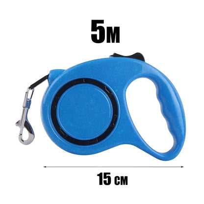 Laisse Automatique RETOO PetCare pour Chiens et Chats, avec Verrouillage, Bande Rétractable Flexi 5m, Mécanisme de Verrouillage, Idéale pour Petits Chiens Jusqu'à 15 kg, Poignée Confortable, Bande Durable avec Frein, Laisse avec Clip Robuste, Marche Confo
