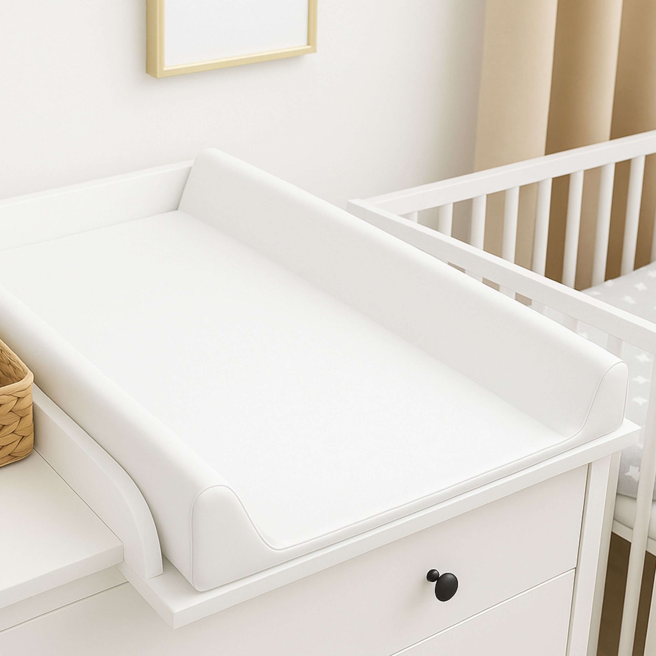 AMIKU, Matelas à langer doux pour bébés, Coussin à langer pour bébé, Mousse profilée pour changer les bébés, Coussin pour table ou commode, 50Cmx70Cm, Produit pour le soin des bébés, Sûr, Fabriqué en Europe, pour la maternelle, 100% imperméable, 100% anti