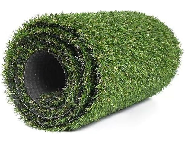 Rouleau d'Herbe Synthétique Baroni Home, Hauteur 30 mm, Vert Naturel, Herbe PE, Base Drainante PP, Fibres Haute Densité/m², Résistant et Sûr pour les Animaux, pour Jardins, Terrasses, Piscines
