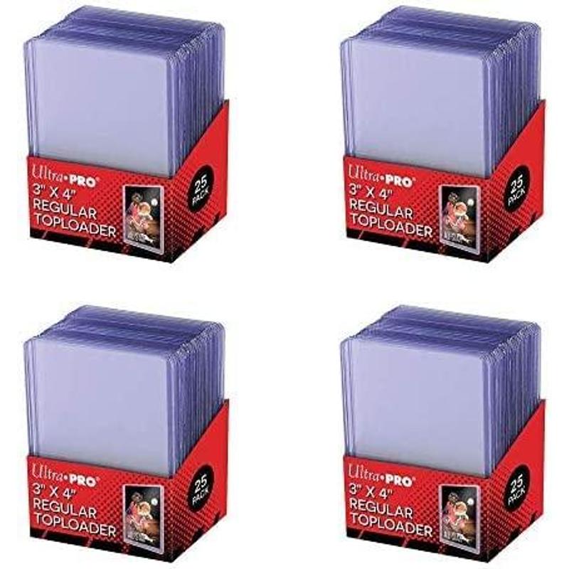 2X Ultra Pro Clear Regular Toploader 3" X 4" 25-Count Per Pack