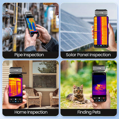 Caméra thermique à infrarouge Thermal Master P1, super résolution 320x340, compatible avec Android et iPhone, plage de haute température 600°C, fréquence d'images 25Hz, idéale pour les inspections résidentielles et la détection de fuites de tuyaux