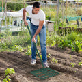 Râteau Grattoir pour Pelouse 50cm 75cm Niveleur de Pelouse Outil de Nivellement de Surface Hauteur Réglable avec Manche Vert
