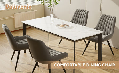 Chaises de salle à manger, Ensemble de 2/4/6, Chaises de cuisine, Chaises rembourrées avec pieds en métal, Chaise de salon avec coussin de dossier, pour salle à manger, Chaise de réception, Bureau