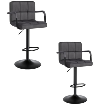 Tabourets de bar, tabouret de bar pivotant à 360° à hauteur réglable, chaise de réception, tabourets de comptoir modernes avec dossier et repose-pieds, tabourets de bar à hauteur de comptoir, convient pour bar de bureau, cuisine, salle à manger, pour cade