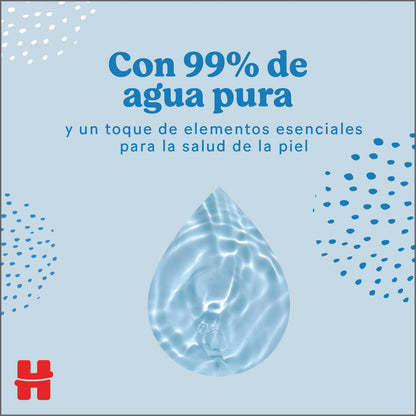 Langeuses pour bébé Huggies Aqua Pure - 99% d'eau - 560 lingettes - PACK SPÉCIAL 10 X 56 Langeuses Aqua Pure Huggies