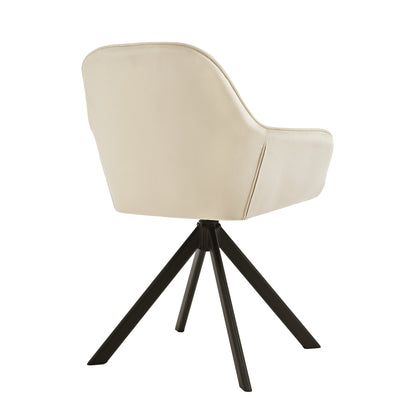 Chaises de salle à manger élégantes et contemporaines, pivotantes à 360 degrés, rembourrées avec assises épaisses, conçues de manière ergonomique pour les familles, les cafés et les restaurants - Lot de 2/ Lot de 4/ Lot de 6
