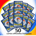 50 Cartes Pokémon françaises - Lot de 50 cartes officielles dont rares et brillantes