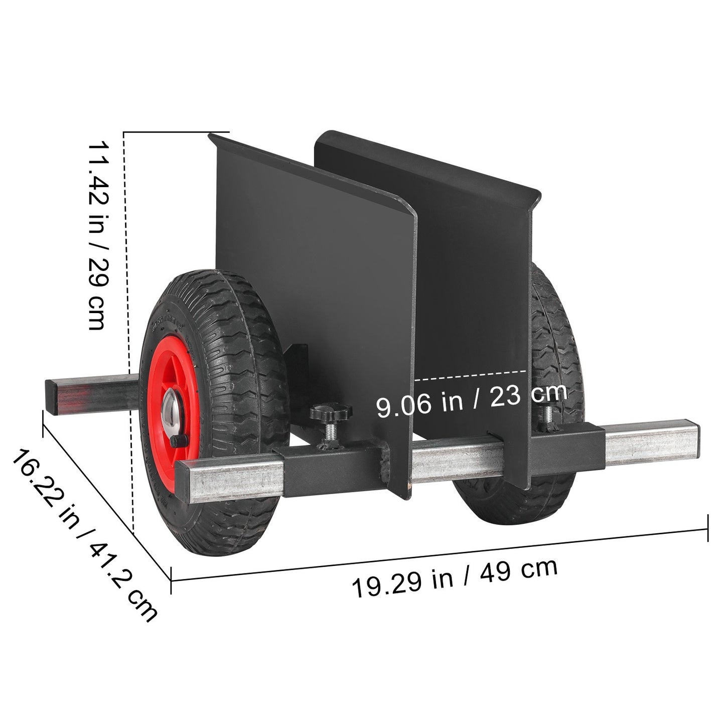Chariot de transport pour panneaux de plâtre VEVOR de 600 lbs avec roue pneumatique de 8 pouces