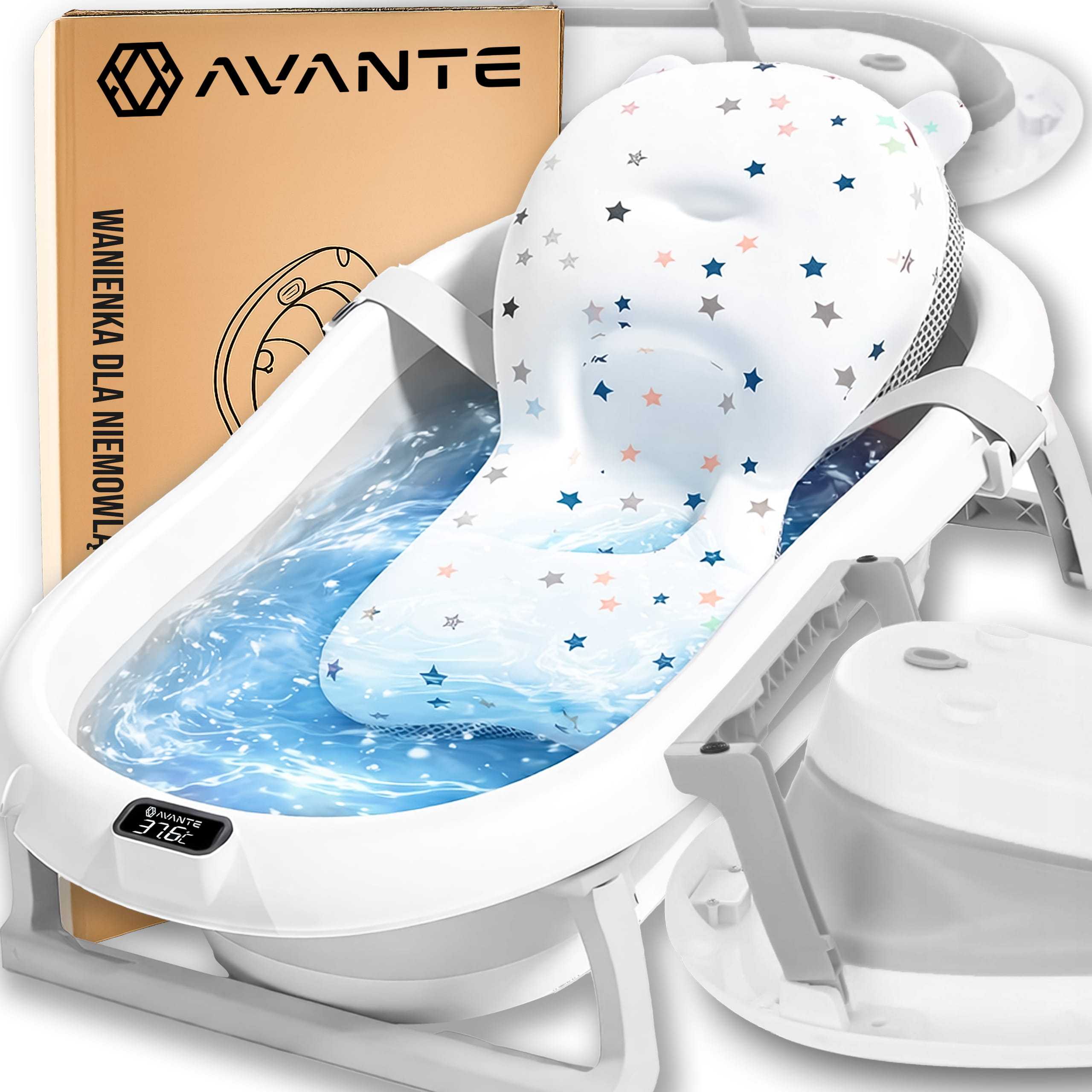 Coussin de Thermomètre Pliable en Silicone, Confort Mobile. Boule Hygiénique Compacte avec Mesure de la Température de l'Eau. Tapis Ergonomique à Profil Doux. Patins Antidérapants Construction Stable. Système de Pliage Rapide, Peu Encombrant, 10 Cm. Suppo