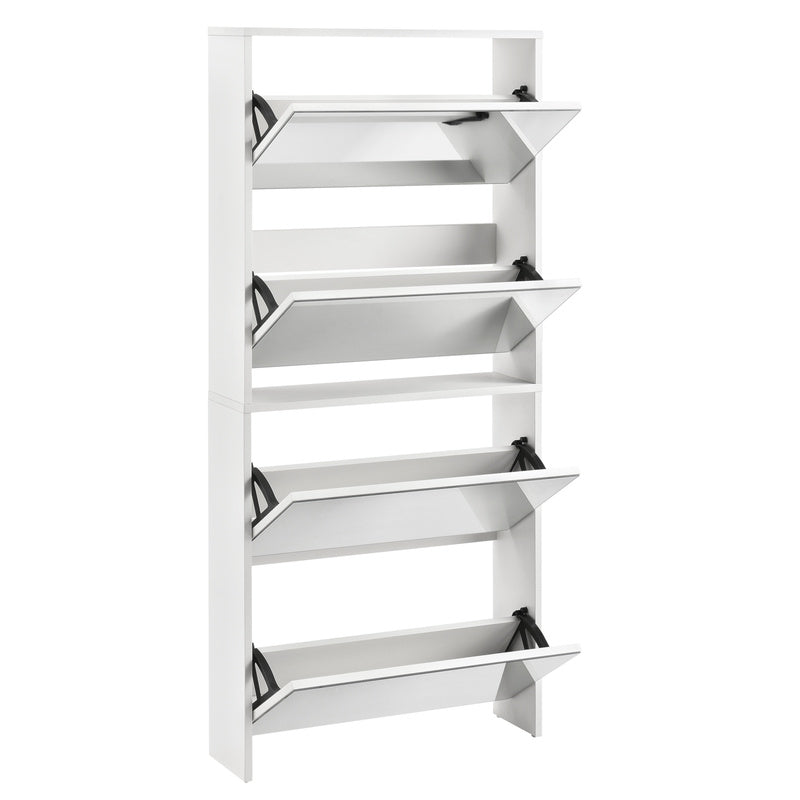 Armoire à chaussures Vogar avec portes miroir de différentes couleurs et tailles