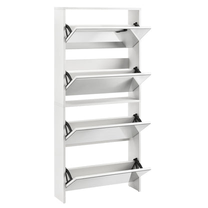 Armoire à chaussures Vogar avec portes miroir de différentes couleurs et tailles