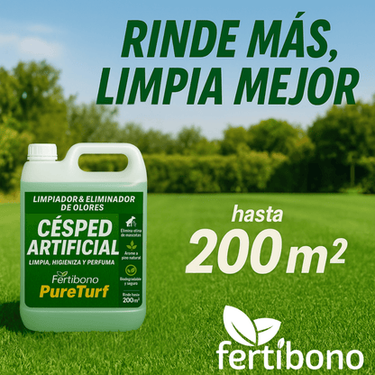 Nettoyant pour gazon artificiel PureTurf 5L – Désinfectant parfum pin pour usage intérieur et extérieur | Neutralise les odeurs d'animaux et garde votre jardin toujours frais