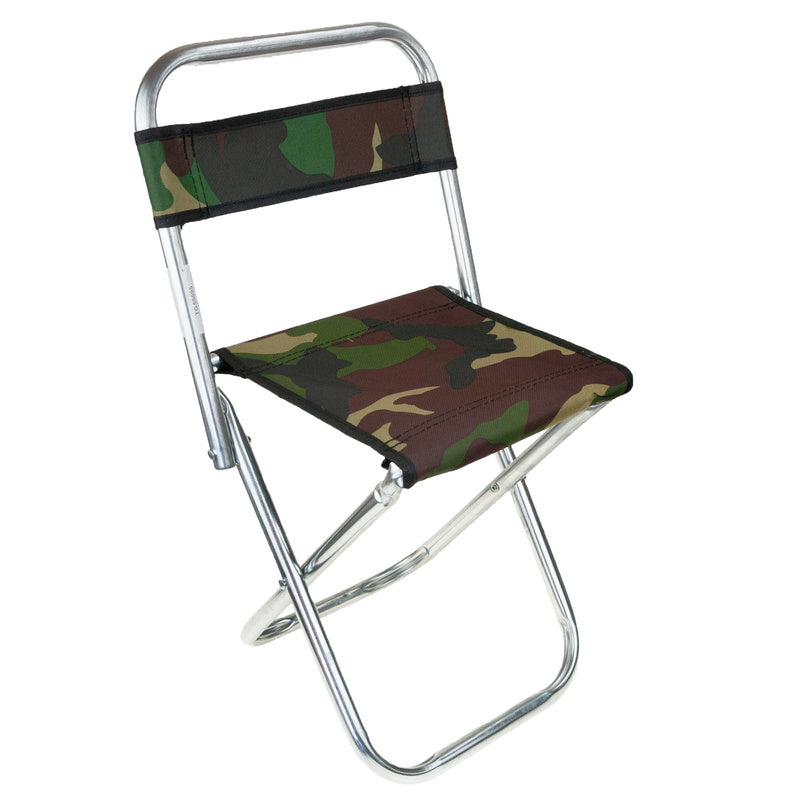 Chaise de pêche pliante avec dossier et tabouret