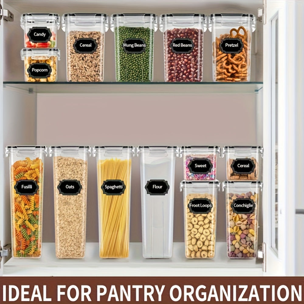 FOWA 72pcs Boîtes de Rangement de Cuisine (36 Couvercles et 36 Boîtes) Récipients Alimentaires Hermétiques - Organisation de la Cuisine et du Garde-Manger - avec Boîtes de Rangement Alimentaires en Plastique à Couvercle - Livré avec Étiquettes, Marqueurs