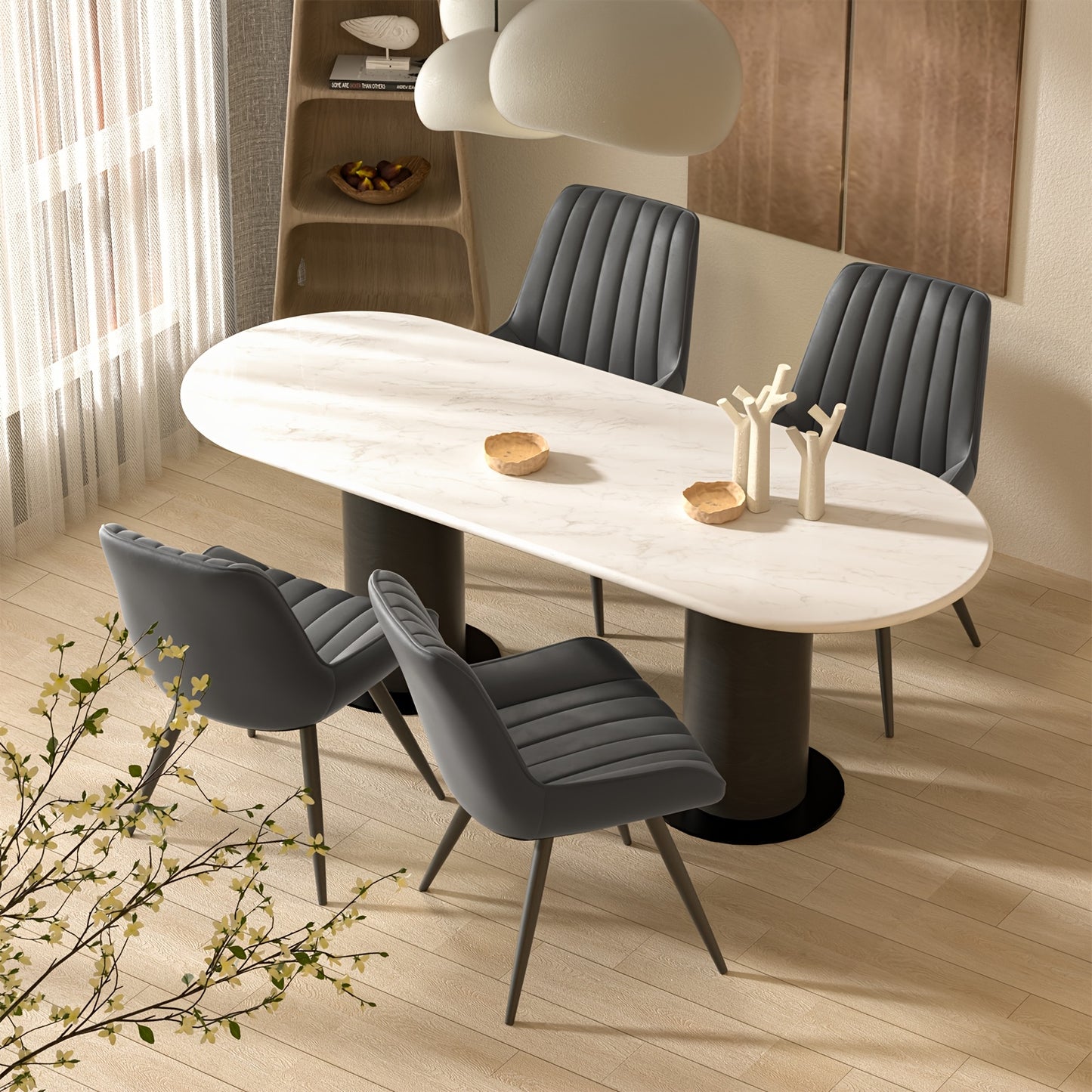 Chaises de salle à manger, Ensemble de 2/4/6, Chaises de cuisine, Chaises rembourrées avec pieds en métal, Chaise de salon avec coussin de dossier, pour salle à manger, Chaise de réception, Bureau
