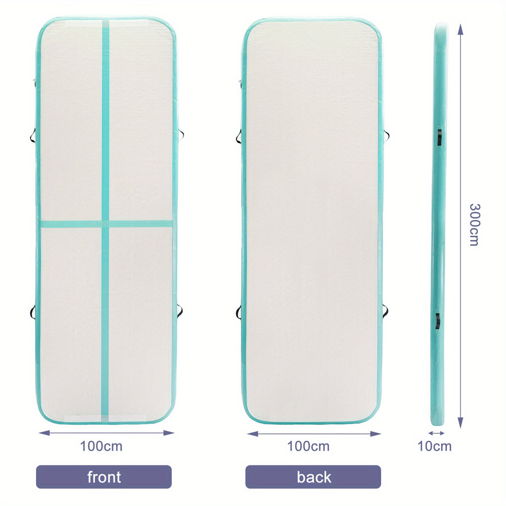 Tapis Gonflable de Yoga 10FT PP 3M X 1M X 10Cm pour Entraînement de Gymnastique et Tumbling