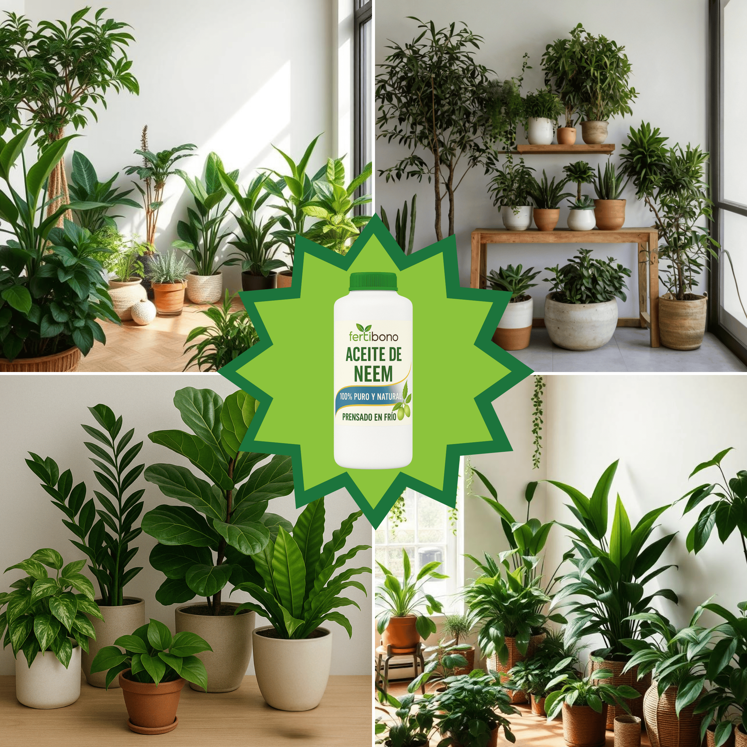 Savon au potassium et huile de neem - 1L + 1L - Nettoyage et soin naturels pour plantes et jardin - 100% et