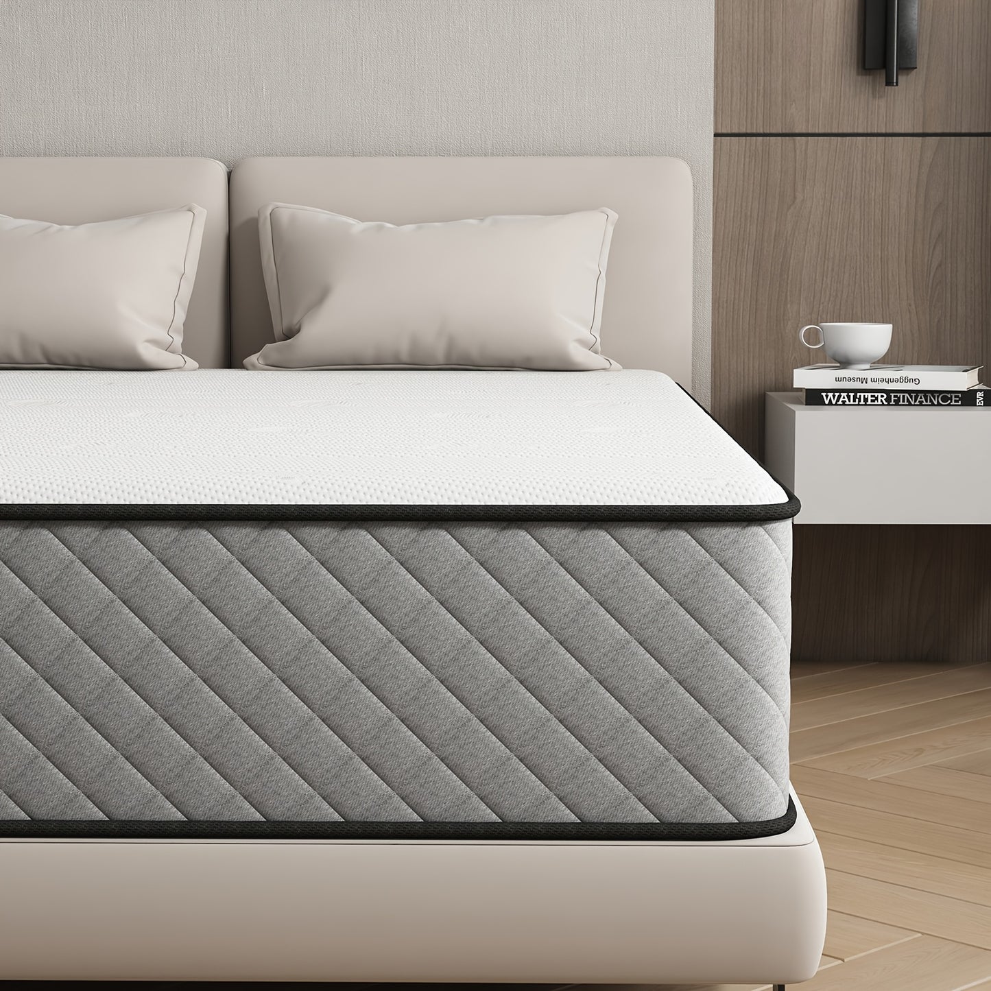 Matelas 7 Zones de Fermeté H3 Hauteur 25Cm/21Cm Matelas à Ressorts en Sac avec Mousse à Mémoire de Forme Lit Matelas Respirant & Ergonomique Noyau à Ressorts