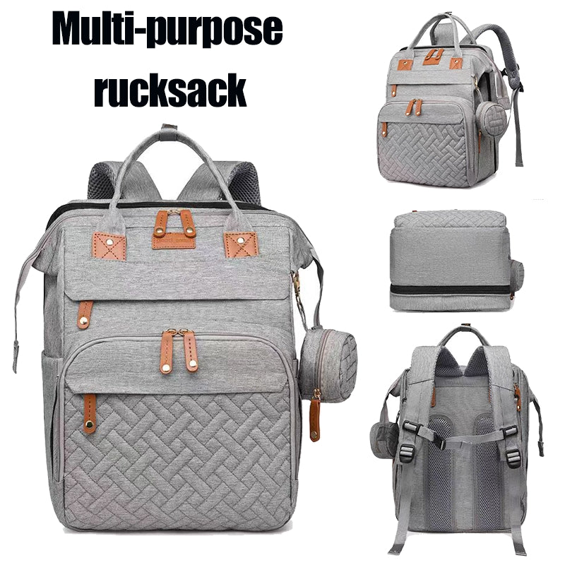 Sac de cheval pour maman GROVY, sac multi-poches avec plusieurs compartiments, sac à dos multifonctionnel décontracté pour l'extérieur, léger, grande capacité pour l'organisation des essentiels des couches