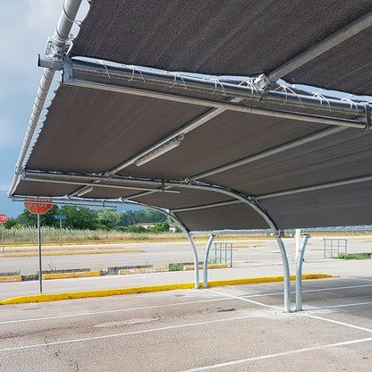 Écran de confidentialité de 100 cm pour balcon, terrain de sport et jardin, filet d'ombrage 150 g/m² avec  UV et design -vent, inclut attaches en gris foncé vert