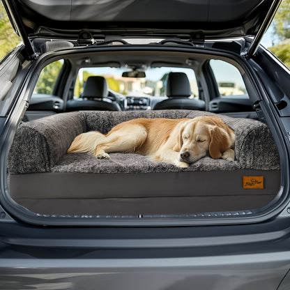 Lit pour chien en peluche grandeur nature 180 cm, conception orthopédique pour toutes les tailles de chiens, pliable pour l'hiver pour rester au chaud - Idéal pour la sieste et les câlins, lit douillet | Lit moderne pour animal de compagnie | Confort de l