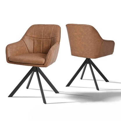 Goeurvant Chaise pivotante à 360° avec accoudoirs : La chaise élégante et confortable pour salles à manger, salons, bureaux et applications commerciales