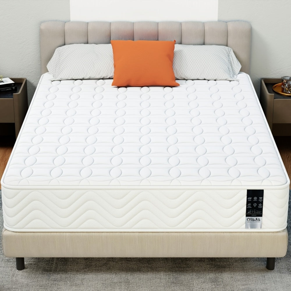 Matelas Simple/Double avec Mousse à Mémoire de Confort Confortable, Matelas Hybride à Ressorts de Poche avec Isolation des Mouvements, Matelas Moyennement Rigsides 90/140/160X200X23Cm