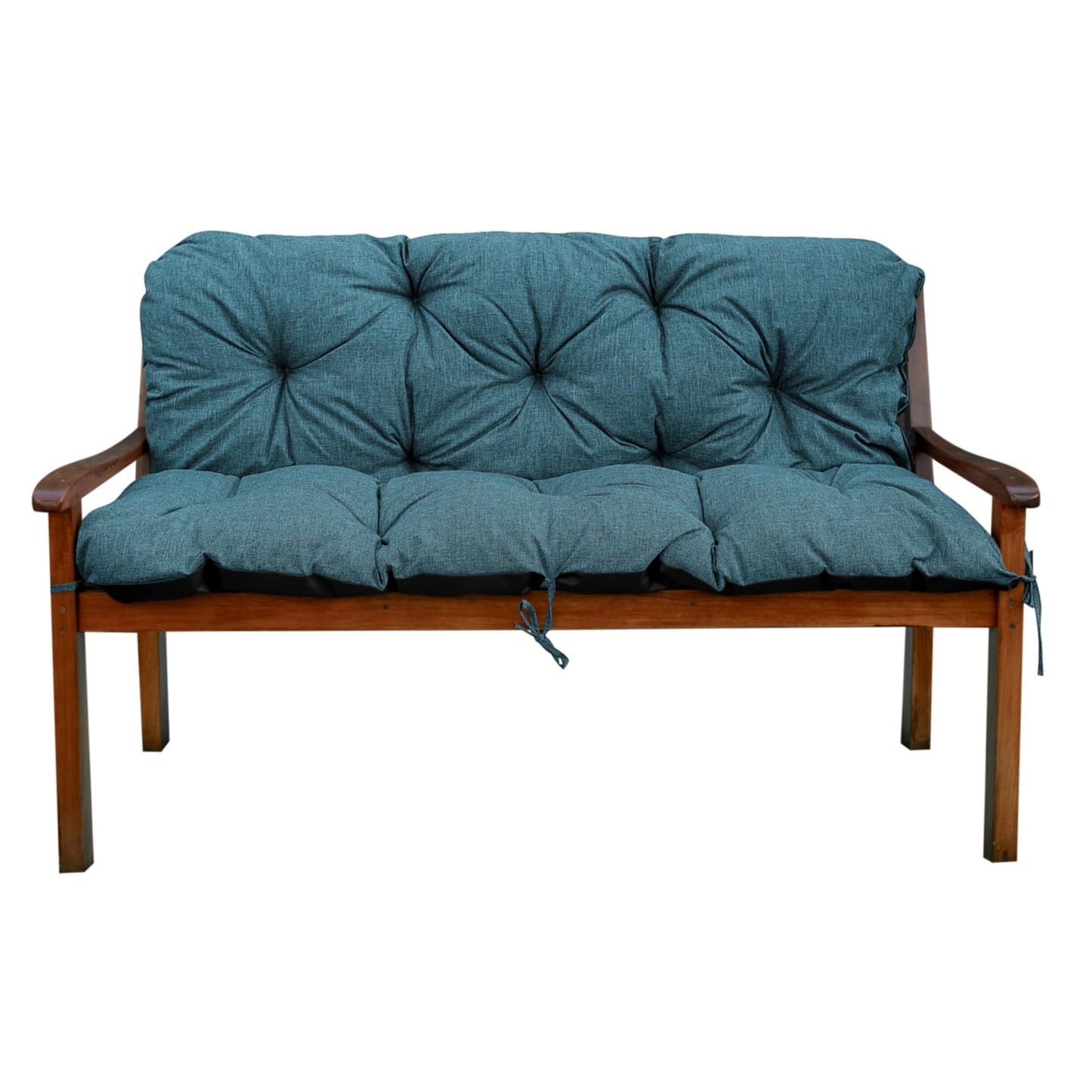 Coussin de Banc de Jardin, Coussin d'Assise et de Dossier, pour 1/2/3 Personnes, Coussin Rembourré avec Sangles, pour Intérieur/Extérieur, Coussin de Banc pour Banc v2