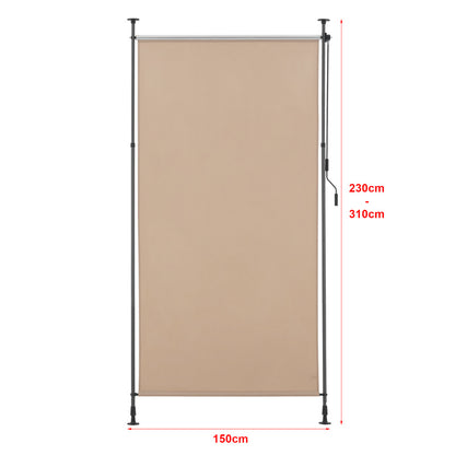 Store Extérieur Cimarra pour Balcon avec Manivelle, Cadre en Acier Résistant aux Intempéries, Disponible en Diverses Couleurs et Tailles