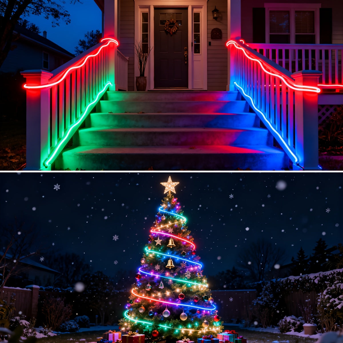 Guirlande Lumineuse LED Neon Sync Musique RGB, Bande LED pour Chambre avec Application Intelligente & Télécommande, Lumières LED Changeantes de Couleur, pour Maison, Chambre, Fête, Vacances, Décoration de Noël, Bande Lumineuse 2m/5m/20m/30m