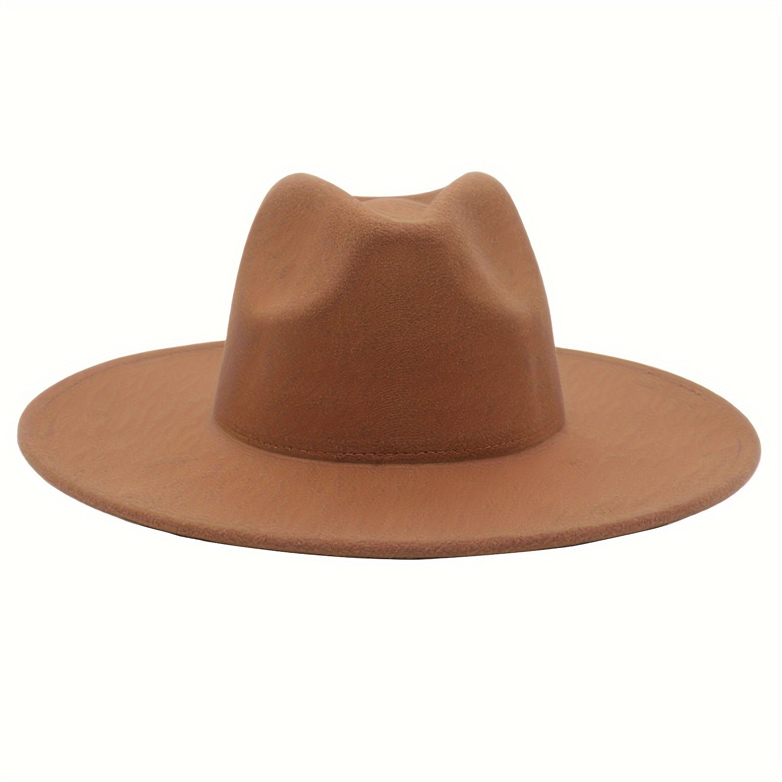 Chapeau Souple à Large Bord Unisexe pour Homme et Femme : Chapeau Panama Classique en Feutre, Chapeau à Large Bord en Velours Western - Convient aux Hommes et Femmes Adultes