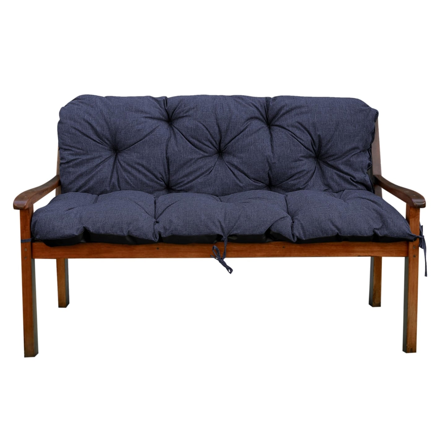 Coussin de Banc de Jardin, Coussin d'Assise et de Dossier, pour 1/2/3 Personnes, Coussin Rembourré avec Sangles, pour Intérieur/Extérieur, Coussin de Banc pour Banc v2