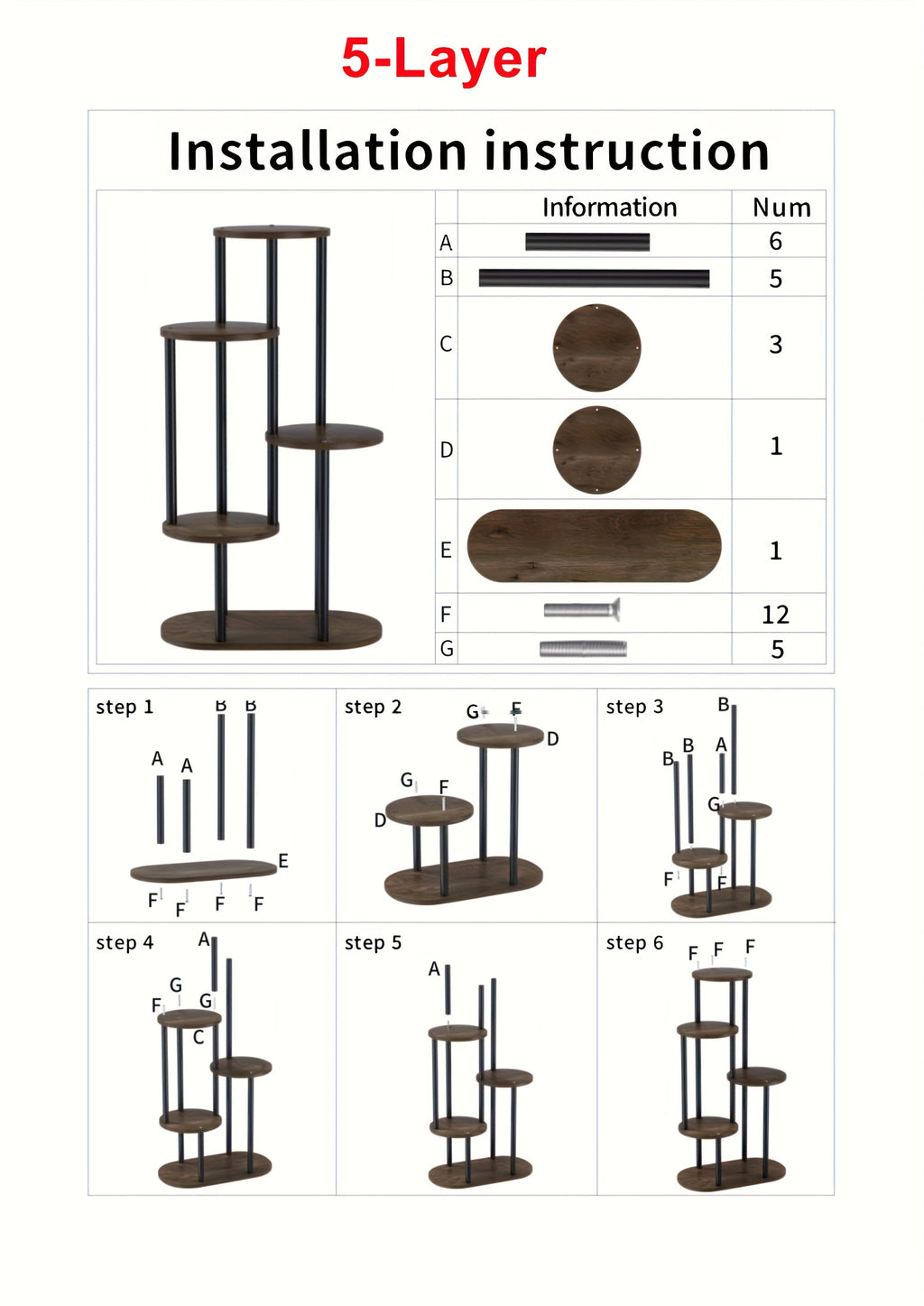 1pc Étagère à Plantes Moderne en Bois à Plusieurs Niveaux avec Finition Brossée - Présentoir pour Pots de Fleurs Intérieur/Extérieur, Construction en Bois Durable Adaptée pour Jardin, Balcon - Étagère Économiseur d'Espace pour Pots et Plantes