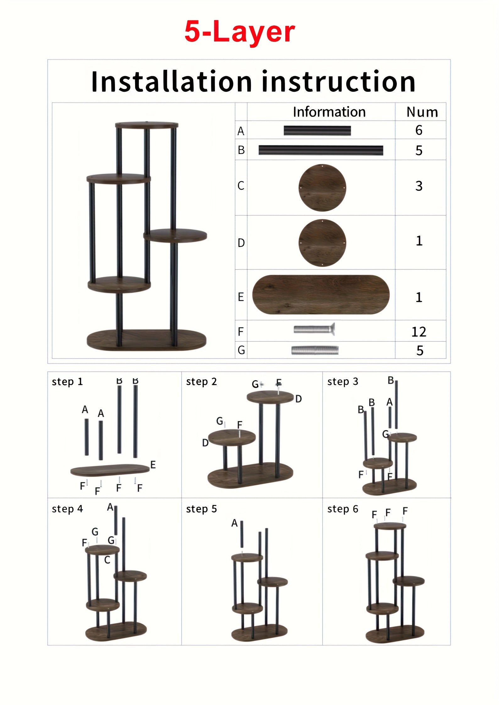 1pc Étagère à Plantes Moderne en Bois à Plusieurs Niveaux avec Finition Brossée - Présentoir pour Pots de Fleurs Intérieur/Extérieur, Construction en Bois Durable Adaptée pour Jardin, Balcon - Étagère Économiseur d'Espace pour Pots et Plantes