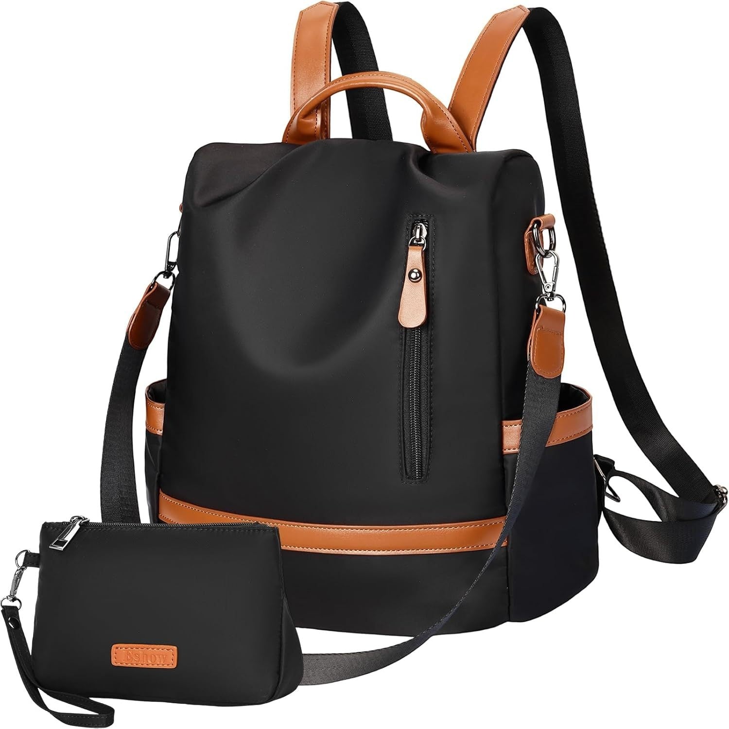 Sac à dos pour femmes Eshow, un sac compact et élégant pour les dames, conçu pour être antivol et adapté à une utilisation urbaine. Ce petit sac à dos 3-en-1 polyvalent peut également fonctionner comme un sac à main, parfait pour les trajets quotidiens, l