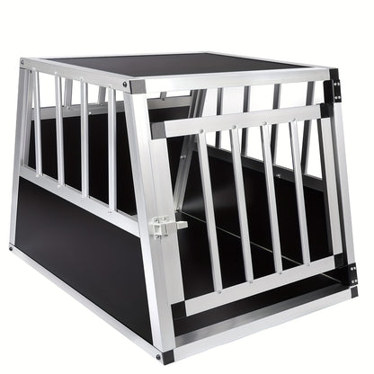 Crête de Transport pour Chien en Aluminium, Maison pour Chien, Crête pour Chien, Crête de Voyage pour Chien, Crête de Voiture pour Chiens de Petite et Moyenne Taille, Bouledogues Français, Beagles Teckels, Shiba Inu, L69 x H50 x P54 cm