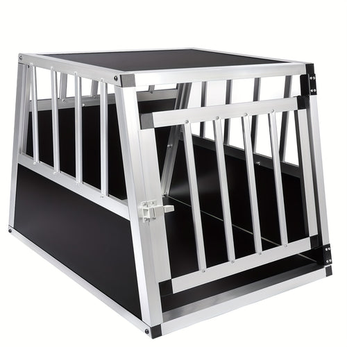 Crête de Transport pour Chien en Aluminium, Maison pour Chien, Crête pour Chien, Crête de Voyage pour Chien, Crête de Voiture pour Chiens de Petite et Moyenne Taille, Bouledogues Français, Beagles Teckels, Shiba Inu, L69 x H50 x P54 cm
