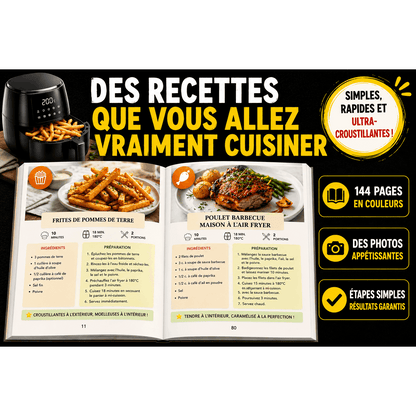 Livre de Recettes Air Fryer Express - Tout-en-un: Mille et une Recettes, Faciles et Ultra-Croustillantes, Compatible avec tous les modèles, 100 % en couleurs