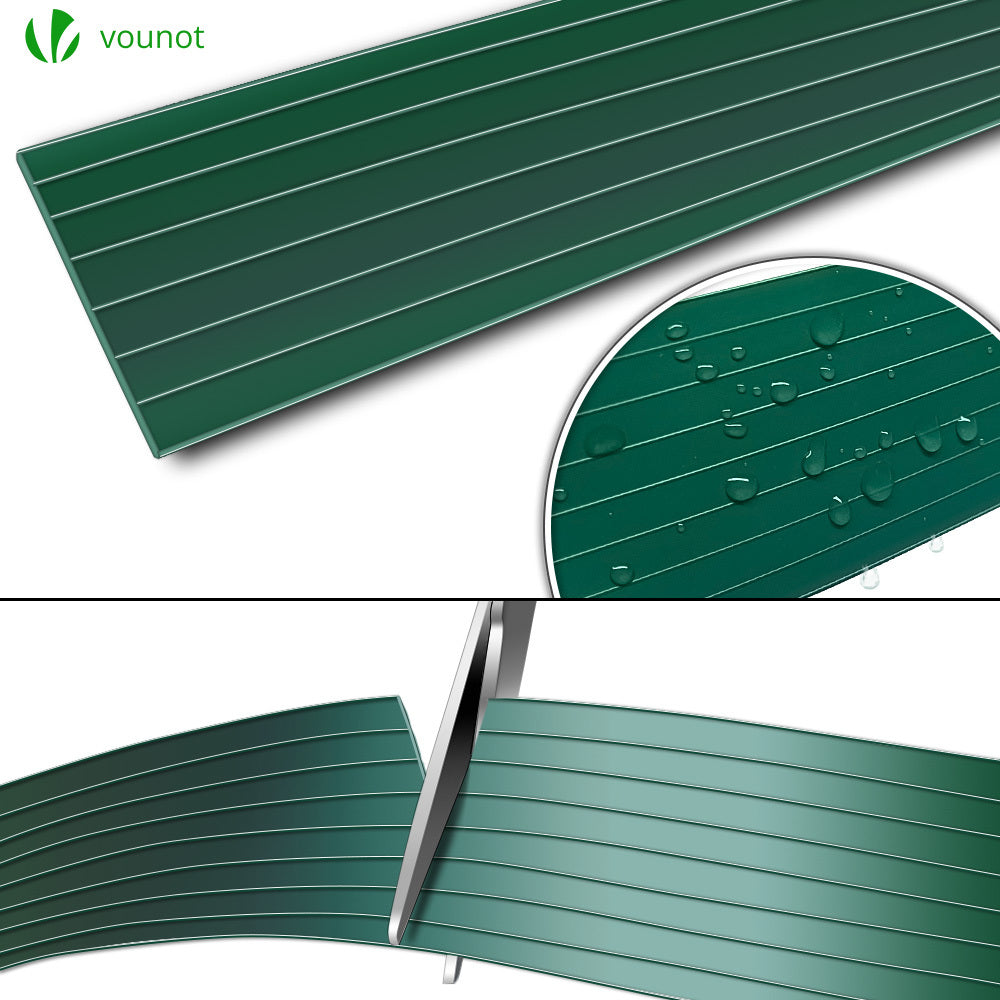 VOUNOT Kit Lamelles Occultantes PVC Brise Vue 300m x 4.7cm avec 600 Clips Clôture Rigide Protection Intimité